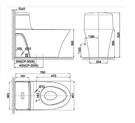 Khám phá sự tiện lợi và sang trọng của bồn cầu American Standard 2307-WT (3307-WT + 4307-WT) 2 khối
