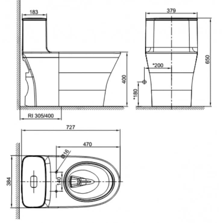 Bồn cầu American Standard WP-1880N 1 khối dòng Signature