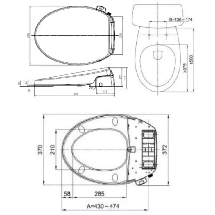 Trải nghiệm sự tiện nghi với nắp rửa bồn cầu American Standard SLIM00001-WT