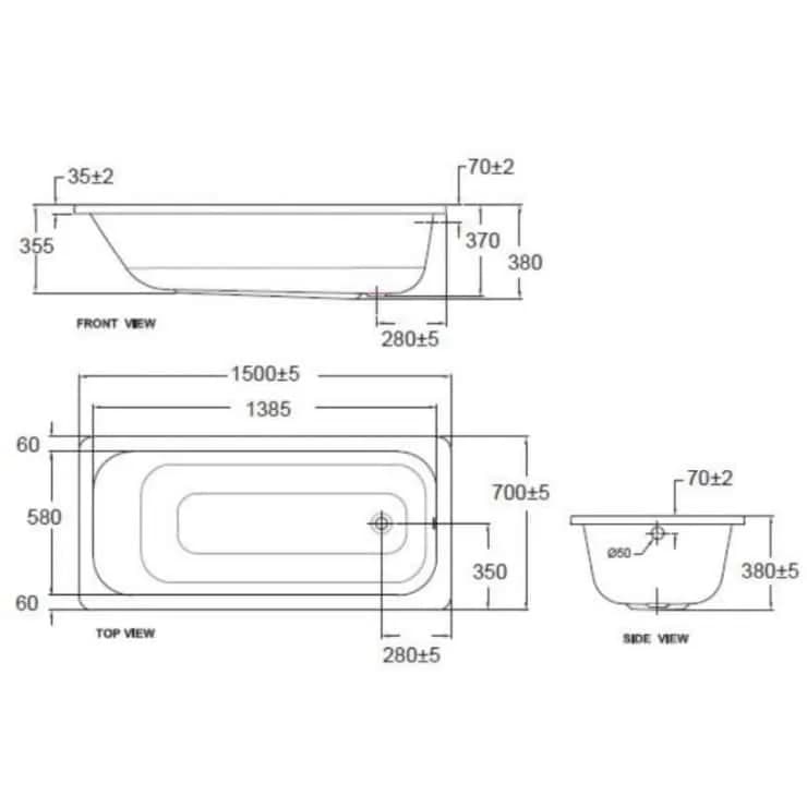 Bồn tắm American Standard 70280-WT