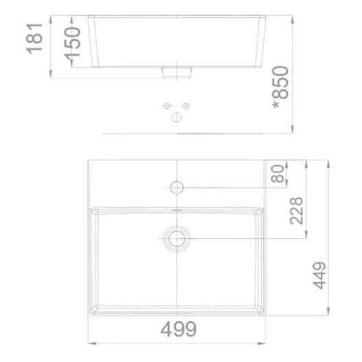 Khám phá nét độc đáo của chậu rửa mặt American Standard WP-F613 Square đặt bàn