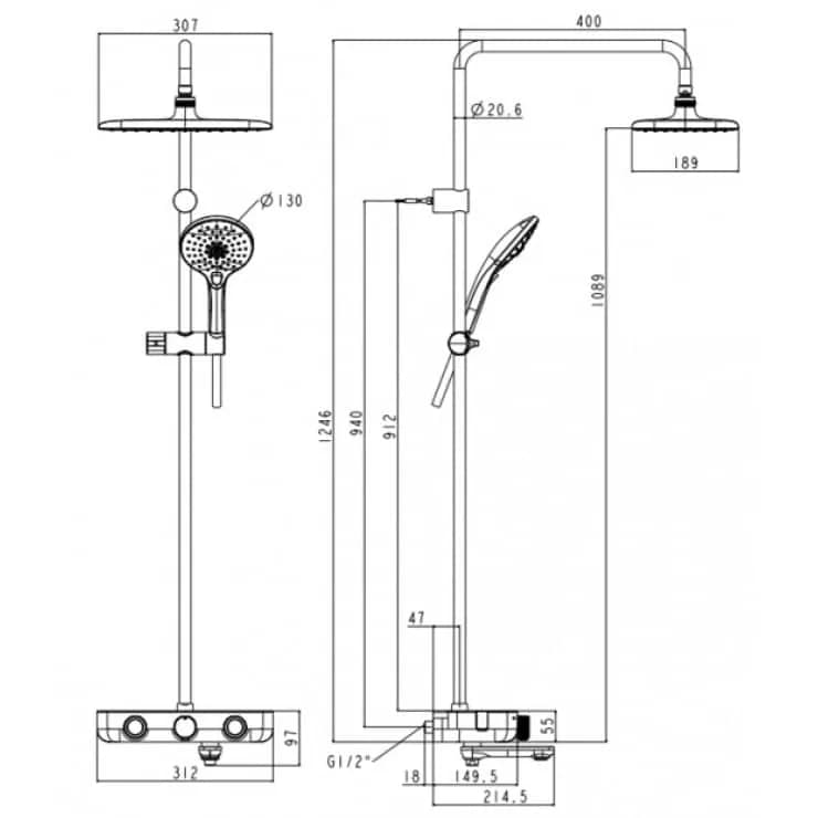 Bộ sen cây American Standard WF-4956