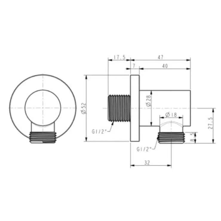 Co nối American Standard FFAS9140 EasySET tròn