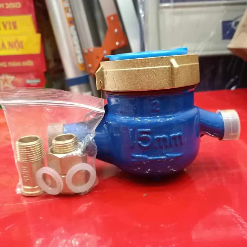 Đồng hồ đo nước Zermat DN-15C phi 21 dạng cơ kết nối bằng ren
