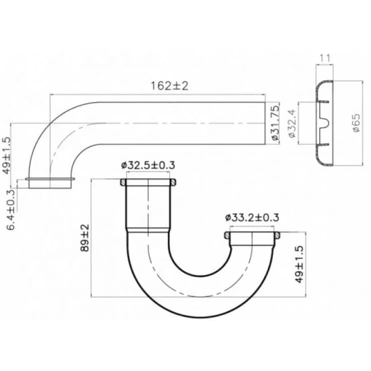 Tìm hiểu về ống thải nước chữ P American Standard FFAS3939 240mm