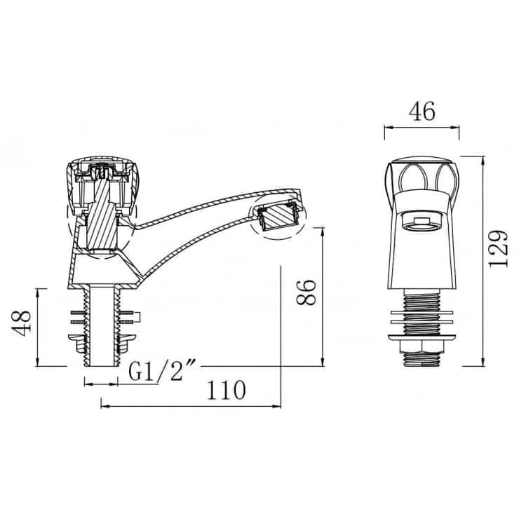 Khám phá sự tiện lợi của vòi lavabo American Standard W.116 (FL0116-A) cấp nước lạnh dòng Sandra