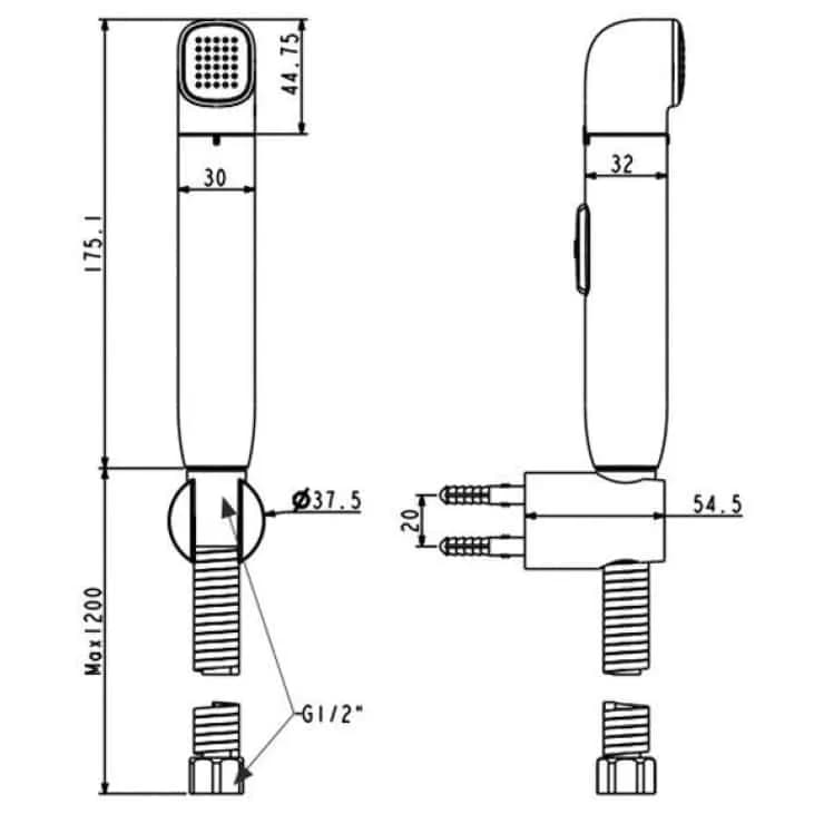 Khám phá sự tiện lợi của vòi xịt DOUSTiX - đen mờ American Standard WF-TS28B