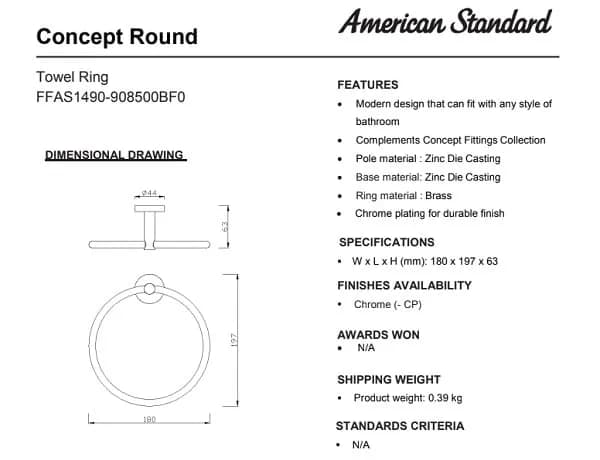 Vòng treo khăn Concept American Standard K-2801-47-N