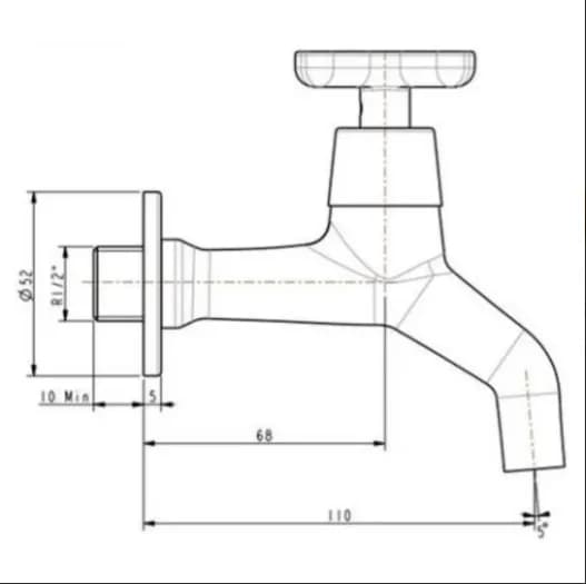 Khám phá sự tiện lợi và sang trọng của vòi gắn tường American Standard WF-T702 Winston - cấp nước lạnh