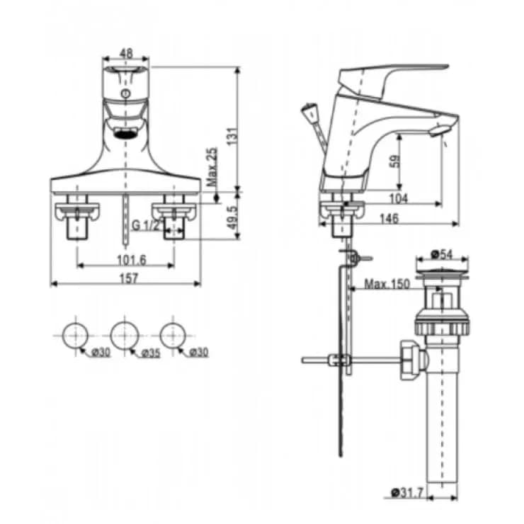 Vòi lavabo American Standard Cygnet WF-0302