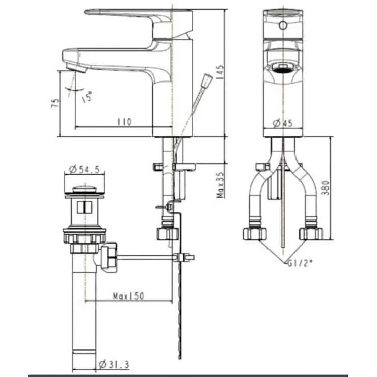 Vòi rửa lavabo American Standard WF-B201
