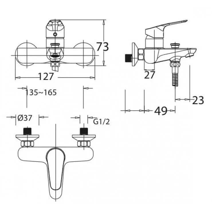 Vòi sen tắm American Standard Cygnet WF-0311