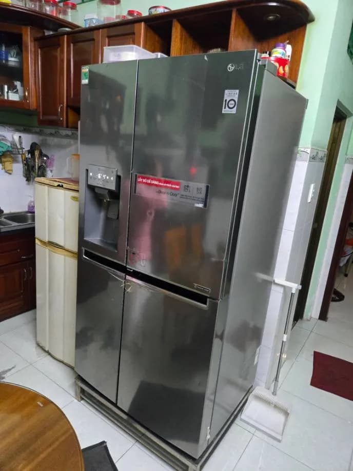 Trước sửa tủ lạnh side-by-side LG tại Phường 8, Tân Bình — thợ LỘC LÊ