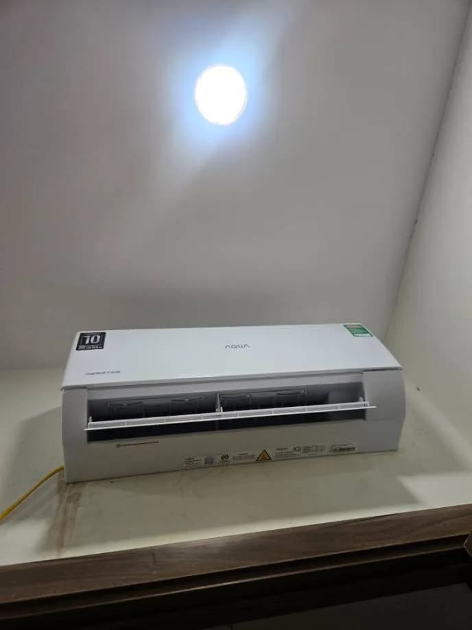 Trước sửa máy lạnh treo tường AQUA tại Phường 4, Quận 8 — thợ Lê Hữu Lộc