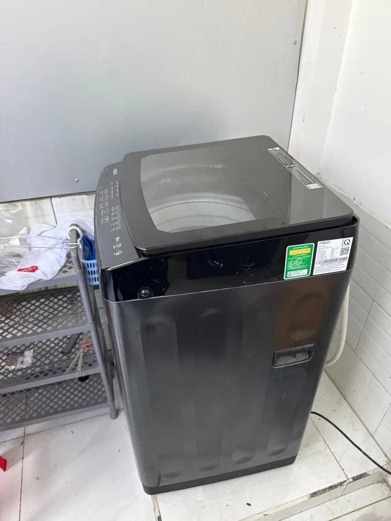 Trước khi sửa: Vệ sinh máy giặt Aqua 9kg báo lỗi E5 tại Bình Thạnh tại Bình Thạnh