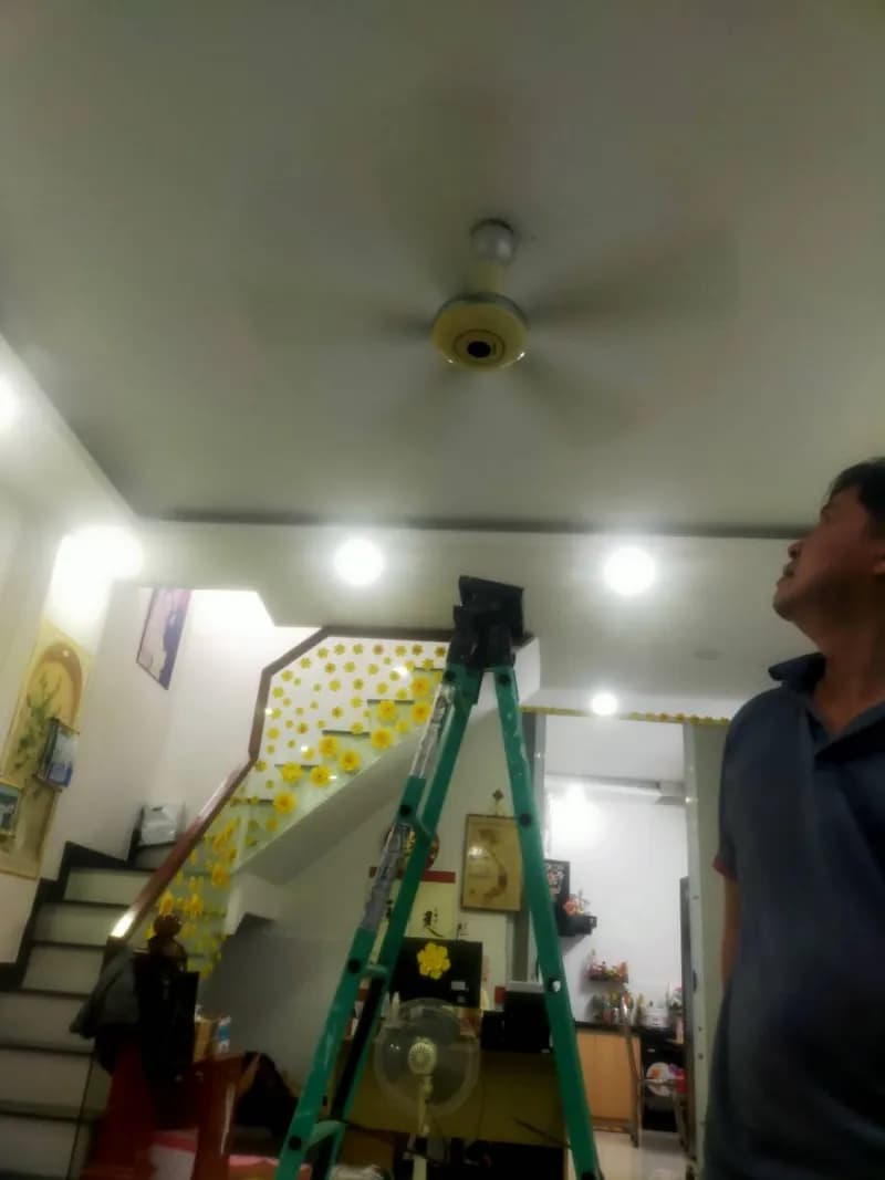 Trước sửa quạt trần tại Phường 12, Bình Thạnh — thợ Bùi Văn Bảo