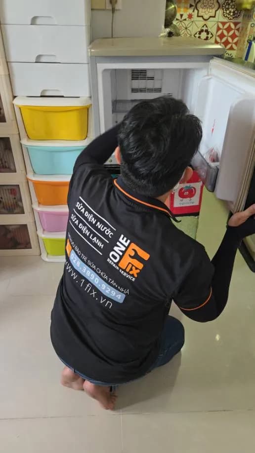 Sau khi sửa: Thay block, nạp gas, hàn ống tủ lạnh tại Võ Thị Sáu, Quận 3