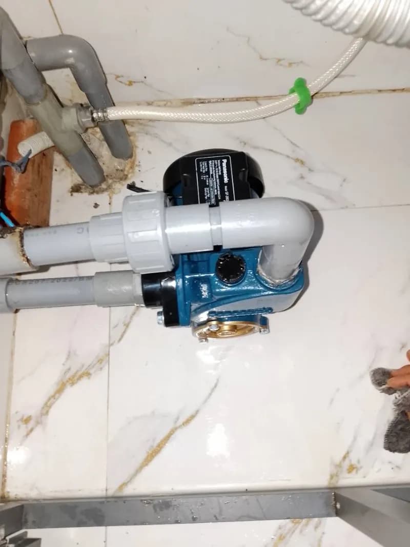 Kết quả Thay thế máy bơm tăng áp Panasonic và lắp đặt đường ống tại TPHCM tại TPHCM — thợ Trần Quốc Đông