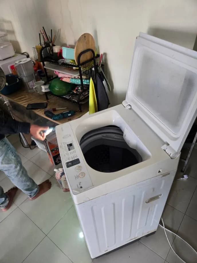 Trước sửa máy giặt cửa trên Panasonic tại TPHCM — thợ LỘC LÊ