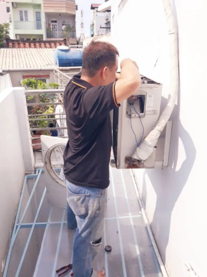 Sau khi hoàn thành sửa cục nóng máy lạnh LG tại TPHCM — thợ HUY ĐẶNG (5 sao)