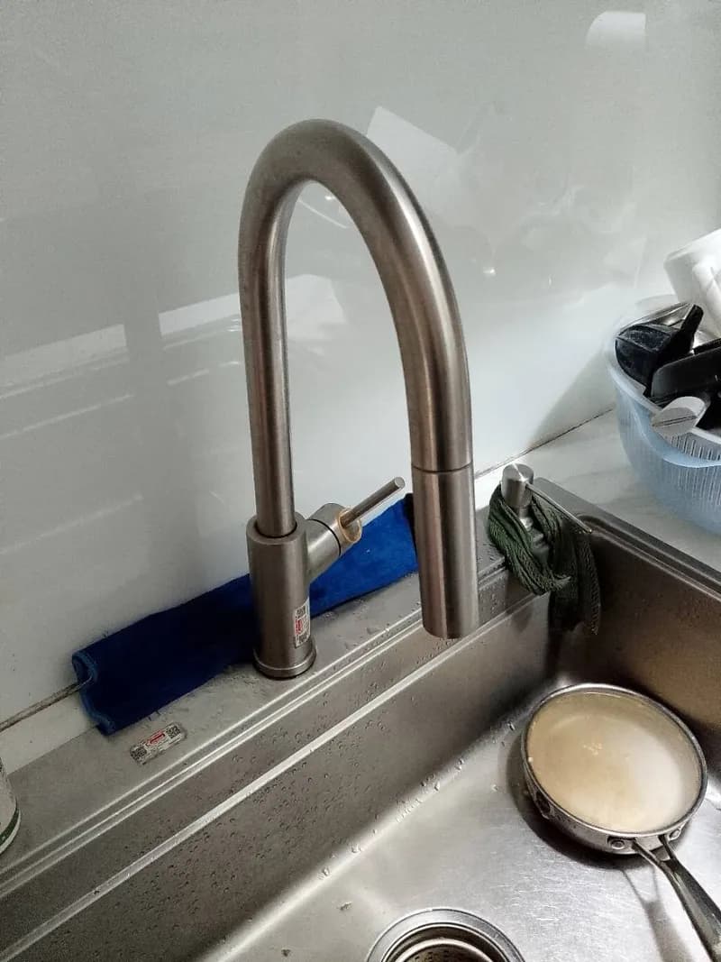 Trước sửa: Thay lõi vòi rửa bát bị rò rỉ tại Phường Tân Mỹ, Quận 7 tại Phường Tân Mỹ, Quận 7 — thợ Nguyễn Hoàng Khánh