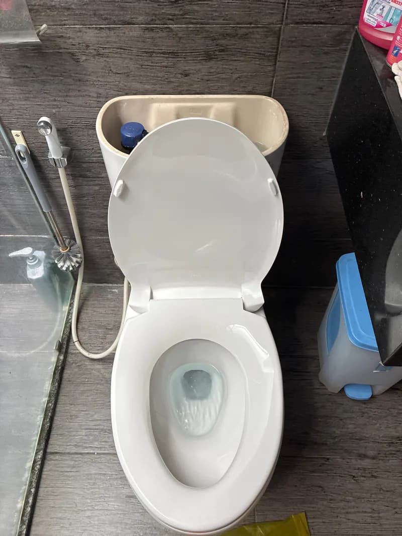 Trước khi sửa: Lắp đường ống cấp nước máy giặt từ toilet tại TPHCM tại TPHCM