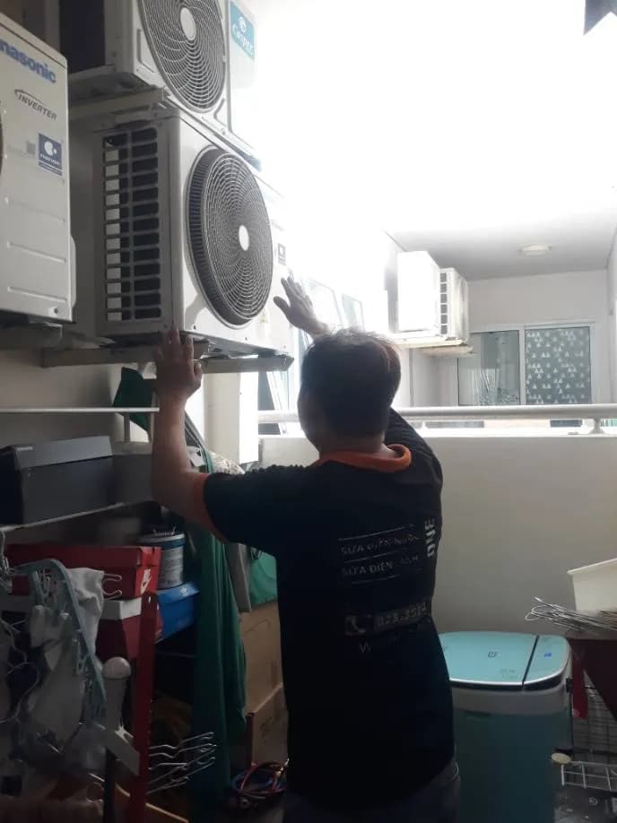 Trước sửa máy lạnh treo tường Panasonic tại P.HCM, Nhà Bè — thợ Đặng Anh Huy