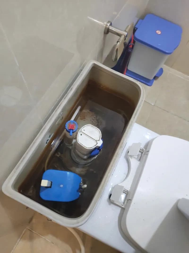 Trước sửa bồn cầu INAX tại Tân Phú — thợ Bùi Văn An