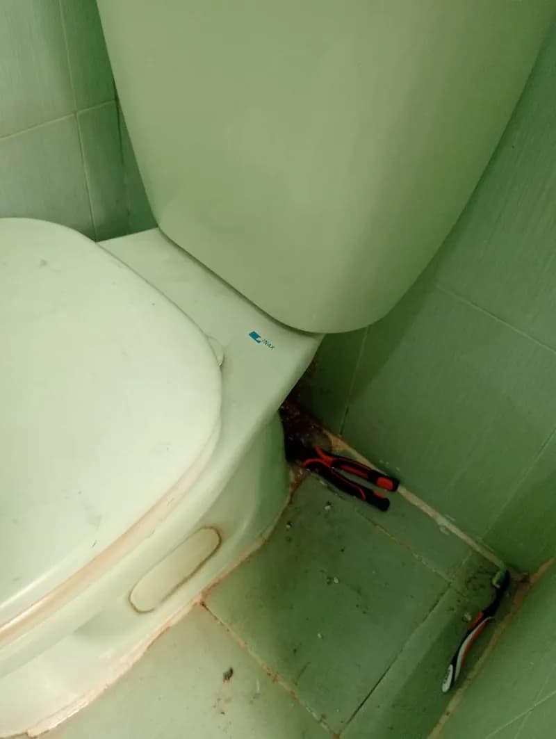 Trước sửa bồn cầu INAX tại Gò Vấp — thợ Võ Hồng Hải