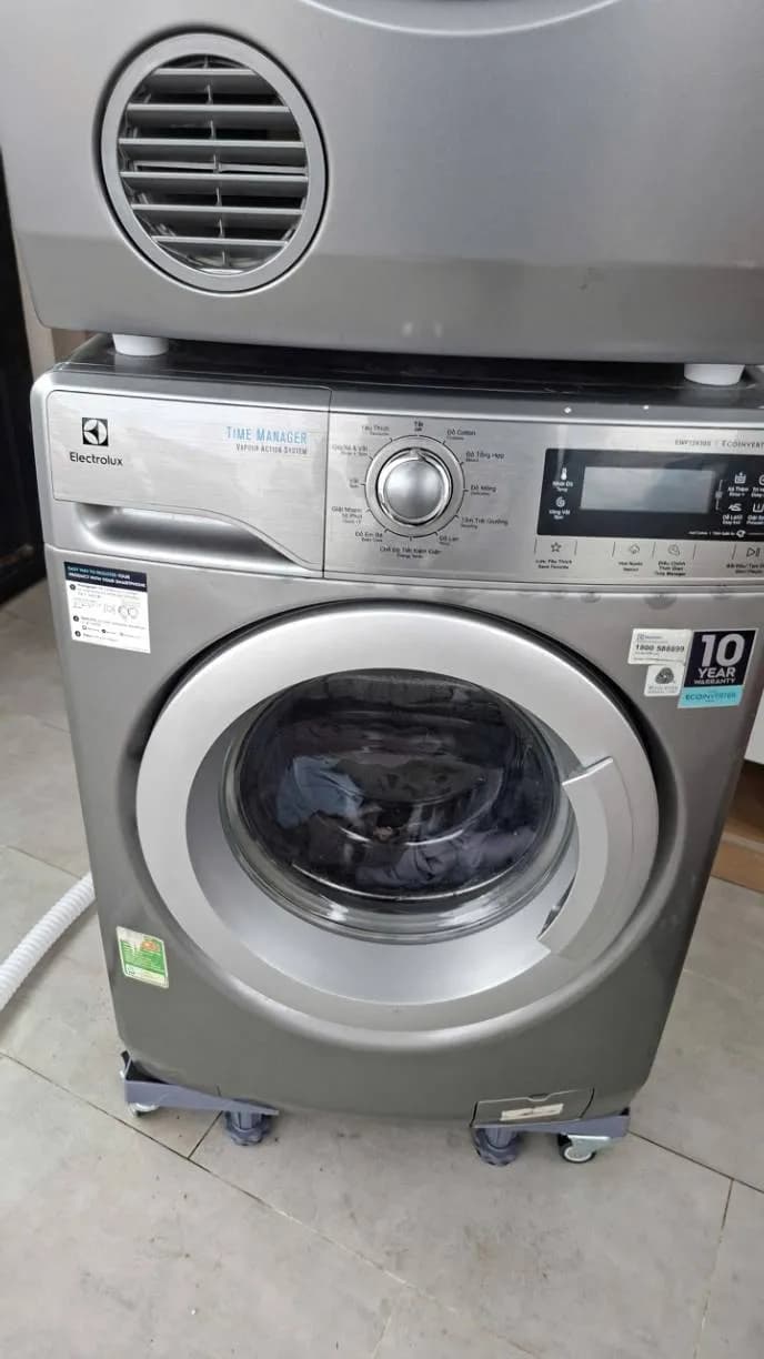 Sau khi hoàn thành sửa máy giặt cửa trước Electrolux tại Tân Bình — thợ Lê Hữu Lộc (5 sao)