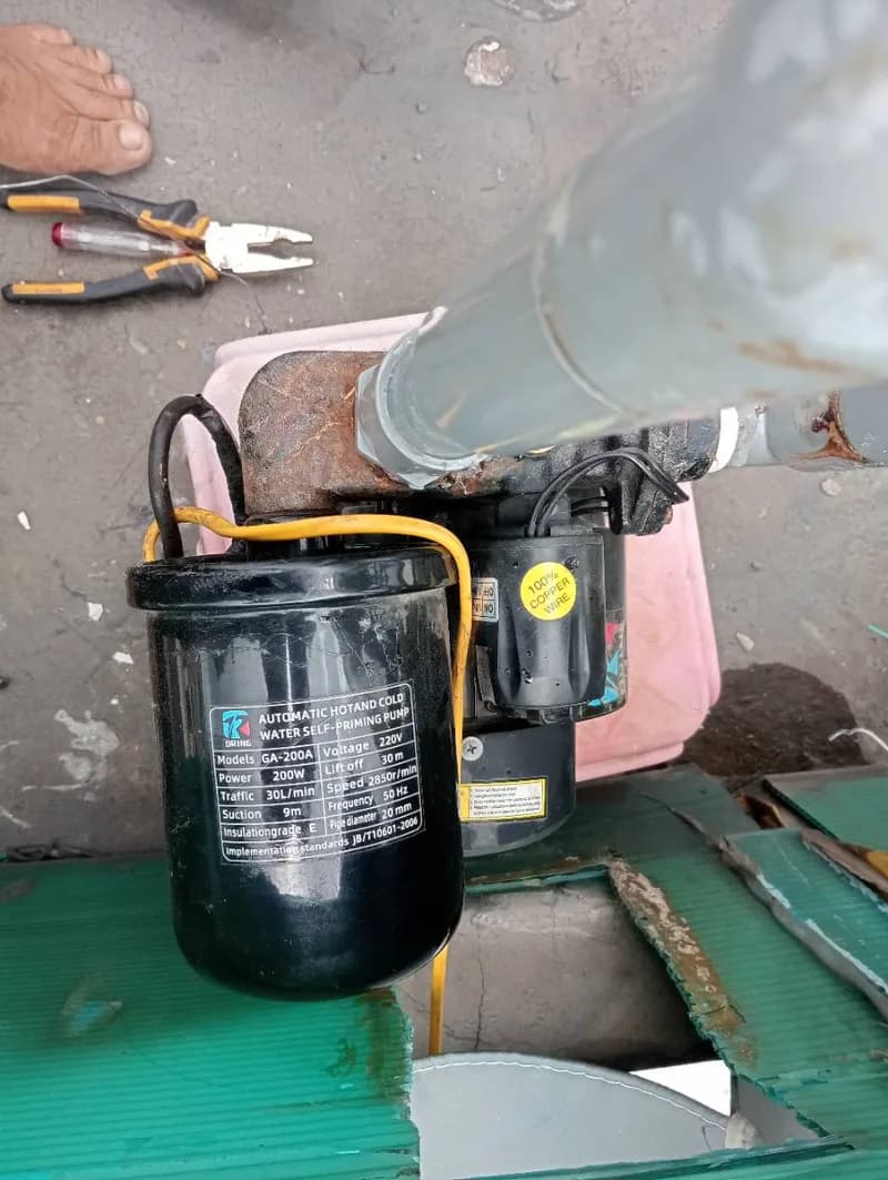 Trước sửa máy bơm nước DRING tại P.HCM, Gò Vấp — thợ Võ Hồng Hải