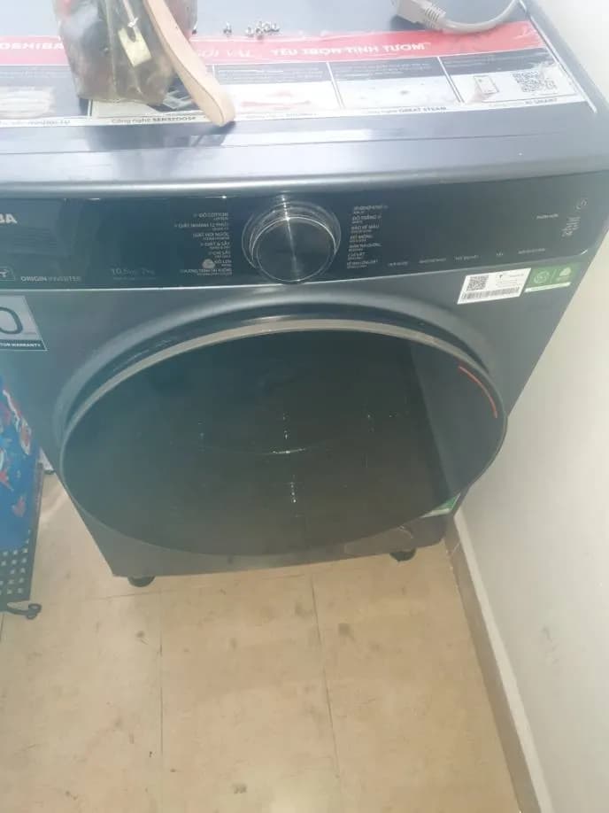 Trước sửa máy giặt cửa trước Toshiba tại P. Hiệp Bình Chánh, Thủ Đức — thợ Đặng Anh Huy