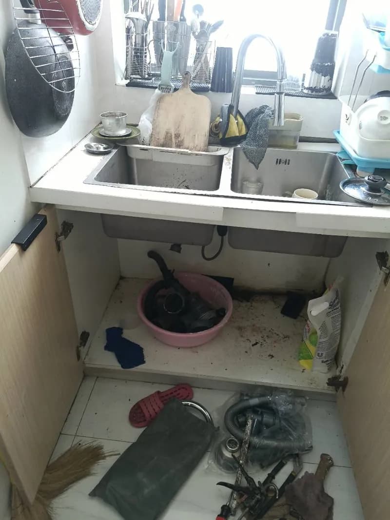 Trước sửa bồn rửa chén tại TPHCM — thợ Bùi Văn An