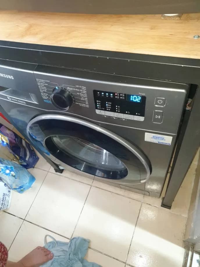 Sau khi hoàn thành sửa máy giặt cửa trước Samsung tại Bình Chánh — thợ Phan Chí Tâm