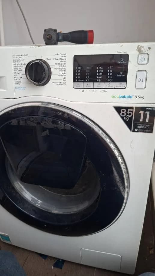 Trước sửa máy giặt cửa trước Samsung tại Quận 6 — thợ Nguyễn Thanh Tiến