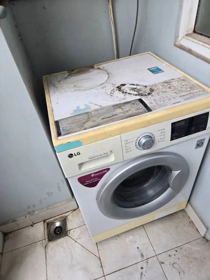 Sau khi hoàn thành sửa máy giặt cửa ngang LG tại Gò Vấp — thợ Lê Hữu Lộc