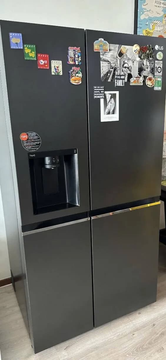 Sau khi hoàn thành sửa tủ lạnh side-by-side LG tại Thủ Đức — thợ Lê Hữu Lộc