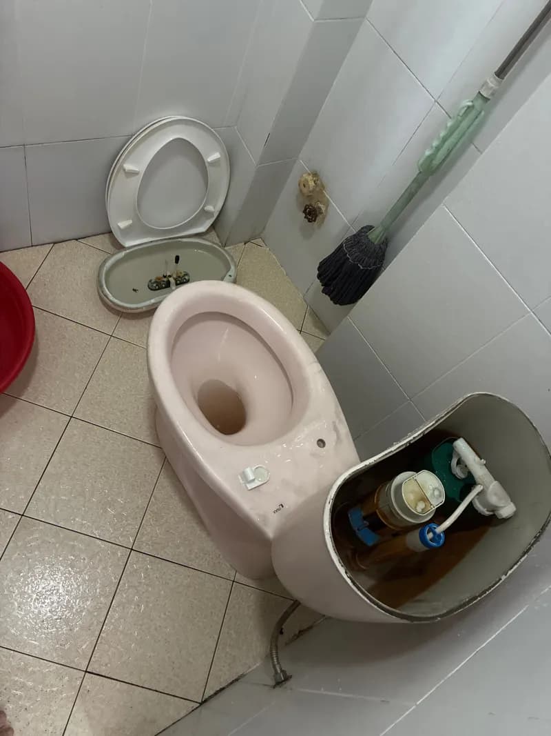 Trước sửa bồn cầu Apollo tại Quận 10 — thợ Dương Oai