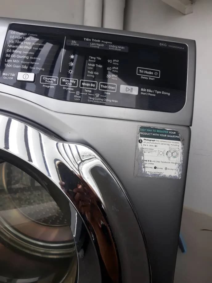 Trước sửa Máy giặt và máy sấy quần áo Electrolux tại Quận 4 — thợ Lê Hữu Lộc