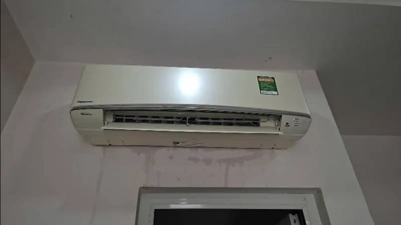Sau khi hoàn thành sửa máy lạnh treo tường Panasonic tại Quận 12 — thợ Lê Hữu Lộc (5 sao)