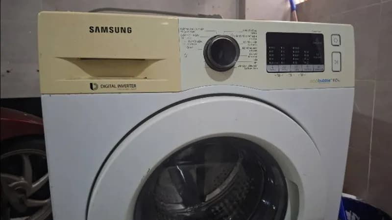 Trước sửa máy giặt cửa ngang Samsung tại Phú Nhuận — thợ Lê Hữu Lộc