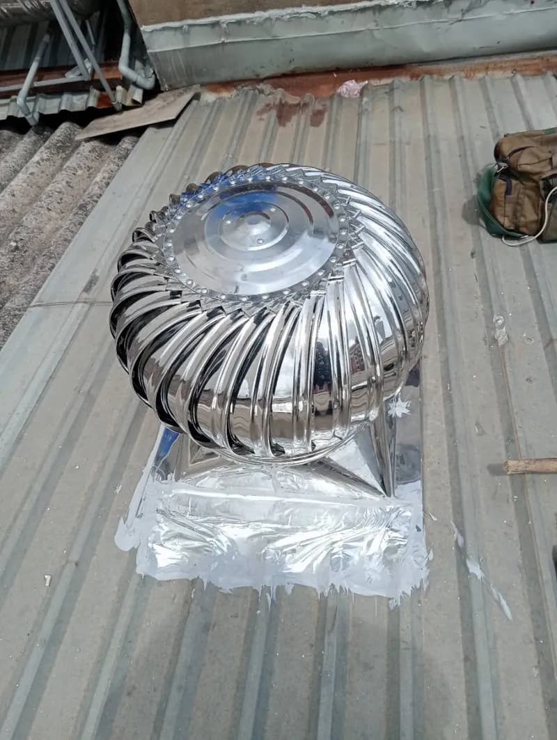 Lắp đặt quả cầu thông gió inox trên mái tôn tại TPHCM tại TPHCM