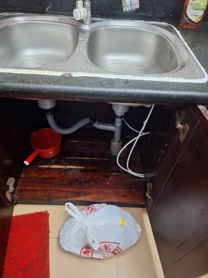 Sau khi hoàn thành sửa: Sửa bồn rửa chén bị rò rỉ nước tại TPHCM — thợ Trần Quốc Đông (5 sao)