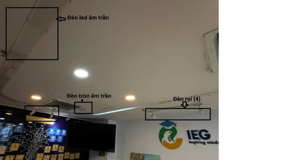 Trước khi sửa: Lắp đặt hệ thống đèn rọi LED chiếu sáng logo văn phòng TPHCM tại TPHCM