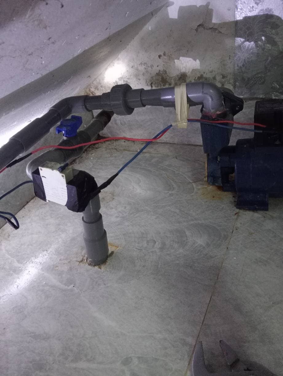 Sau khi hoàn thành sửa máy bơm tăng áp Panasonic tại TPHCM — thợ Võ Hồng Hải (5 sao)