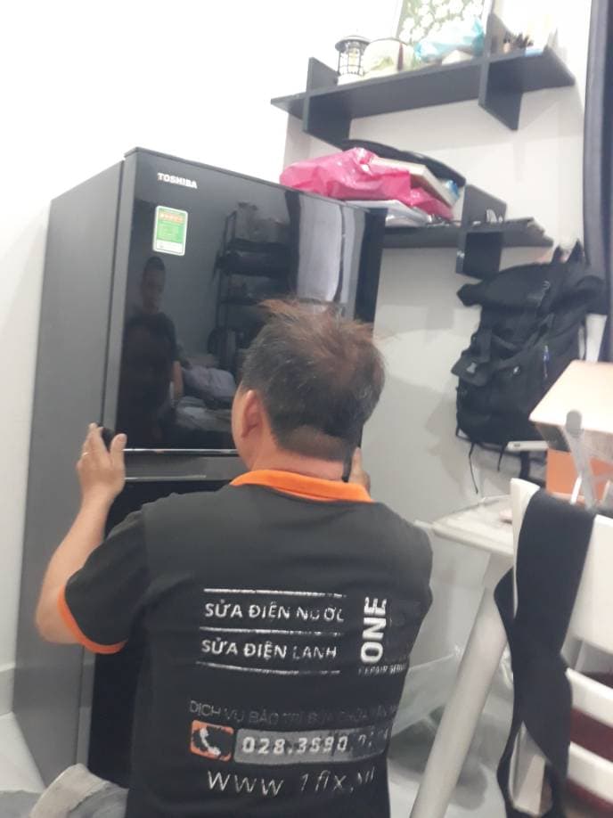 Sau khi hoàn thành sửa: Thay cảm biến xả đá tủ lạnh Toshiba tại Quận 1 tại Quận 1 — thợ Đặng Anh Huy