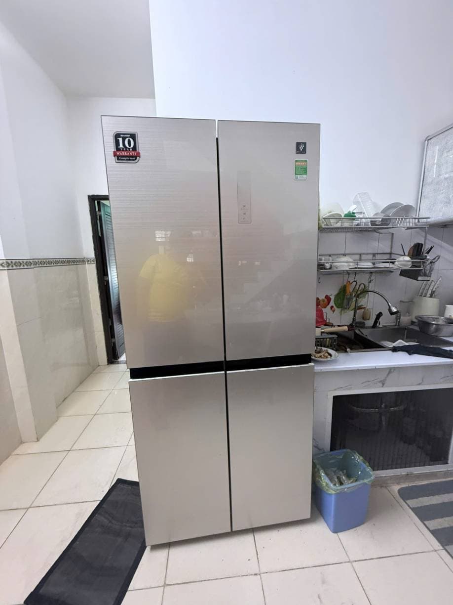 Trước khi sửa: Thay bộ khởi động block tủ lạnh Sharp side by side TPHCM tại TPHCM