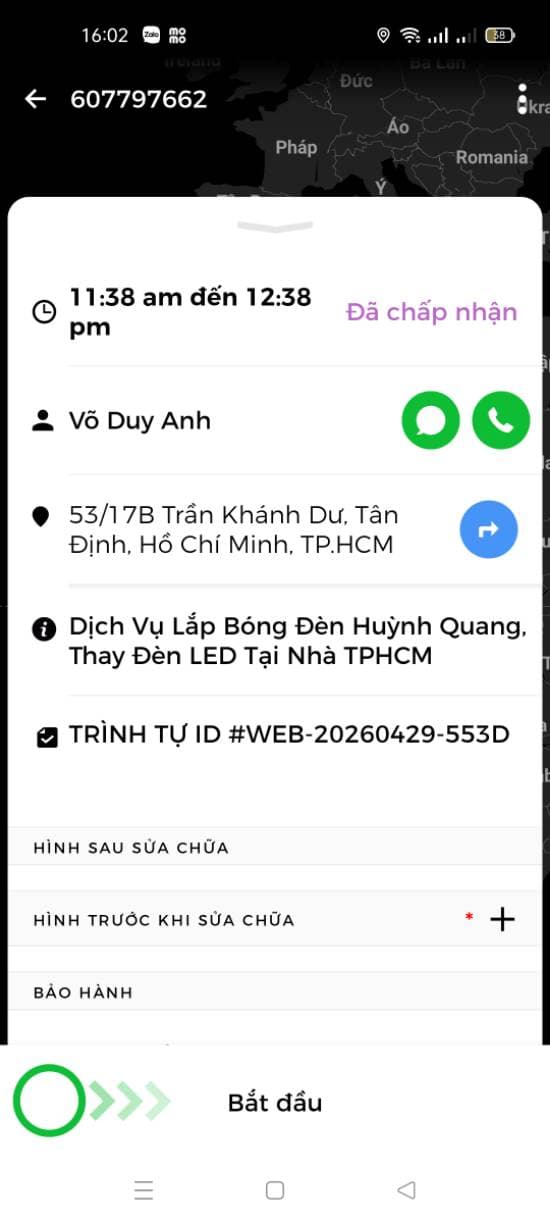 Trước khi sửa: Dịch Vụ Lắp Bóng Đèn Huỳnh Quang, Thay Đèn LED Tại Nhà TPHCM tại TPHCM